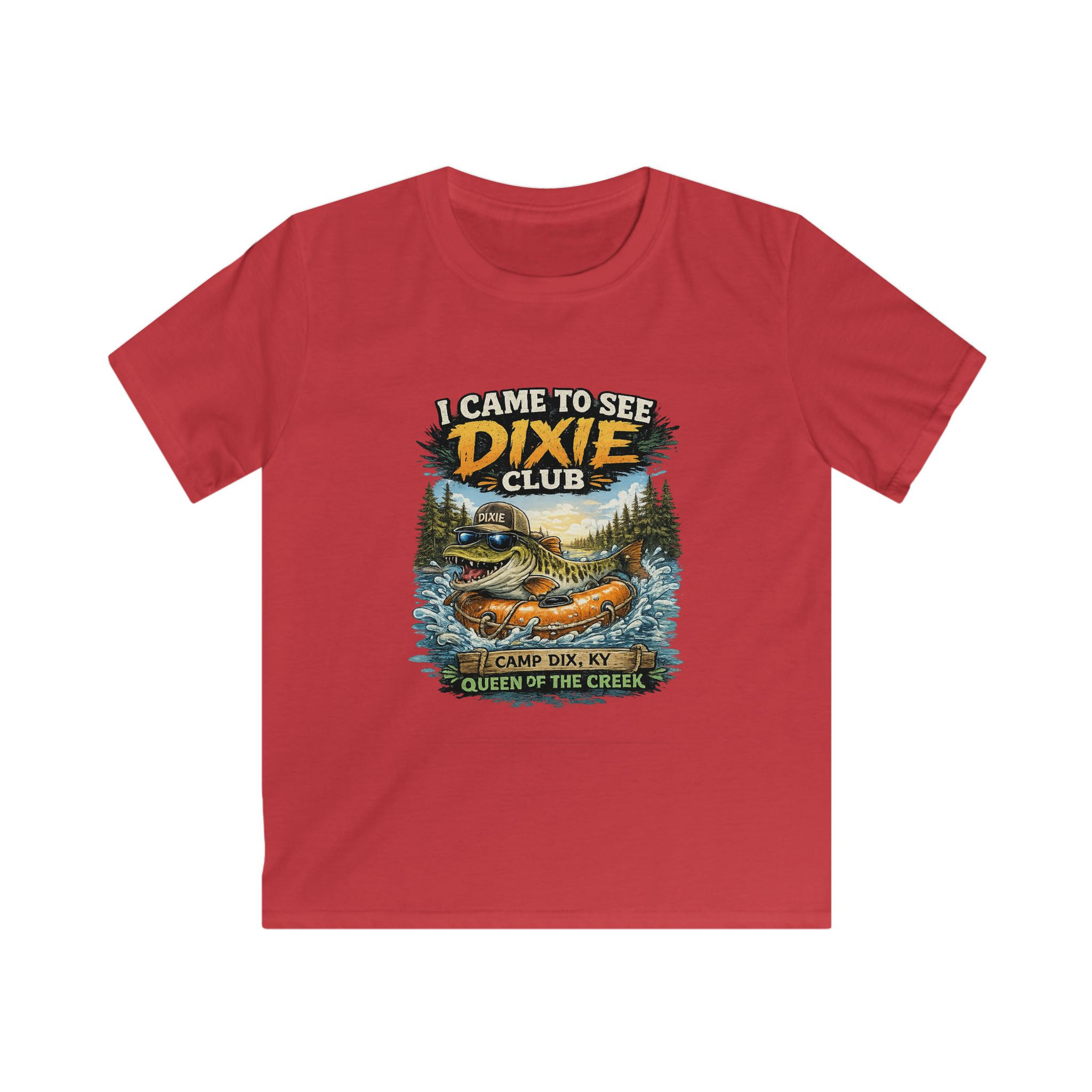 Kids T‑Shirt - "I Came to See Dixie Club" Fishing Tee (Queen of the Creek)
