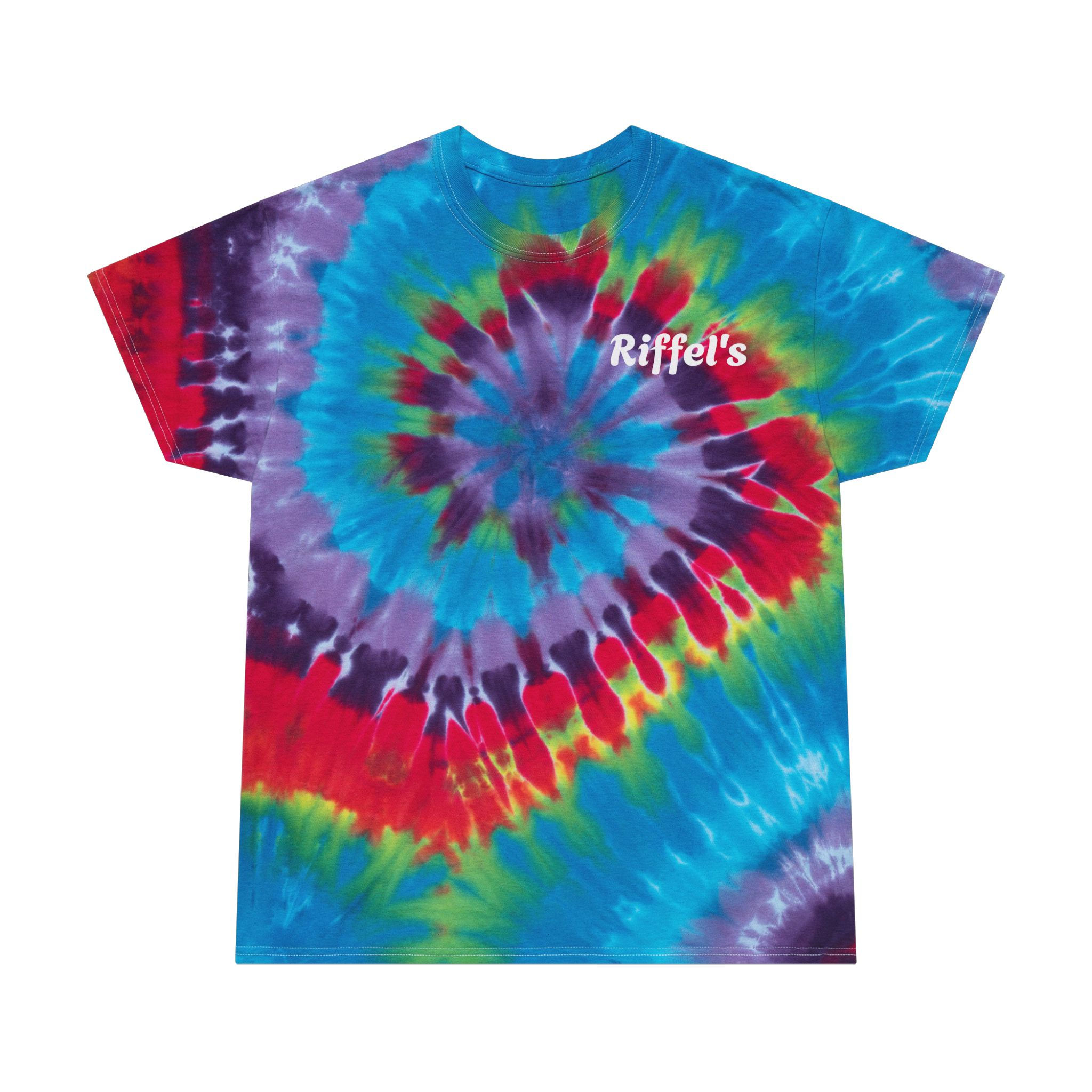Tie-Dye Tee - Spiral Camping Vibes: Creek, Water & Food Trucks Design