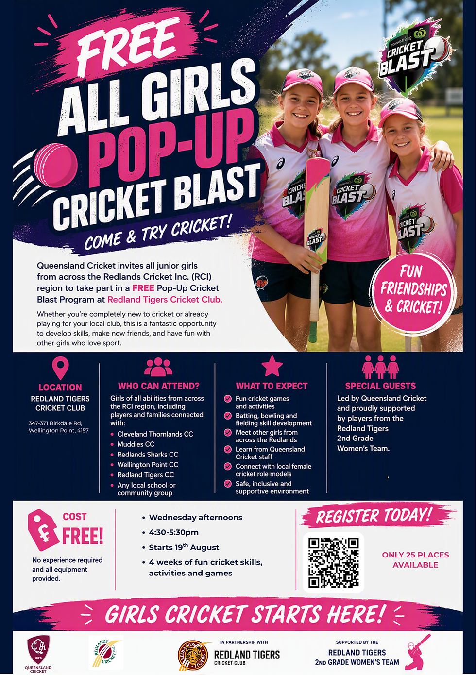 All Girls Pop-up Cricket Blast