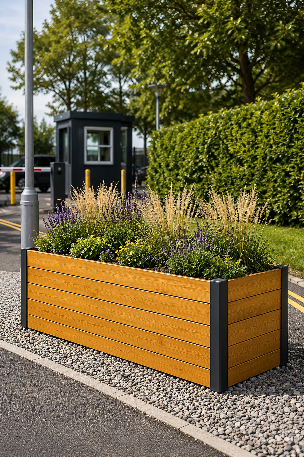 Elan Aquabloom wooden Cafe planter