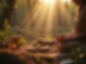 A-serene-shamanic-ritual-scene-with-soft-lighting-and-natural-elements-evoking-spiritual-c