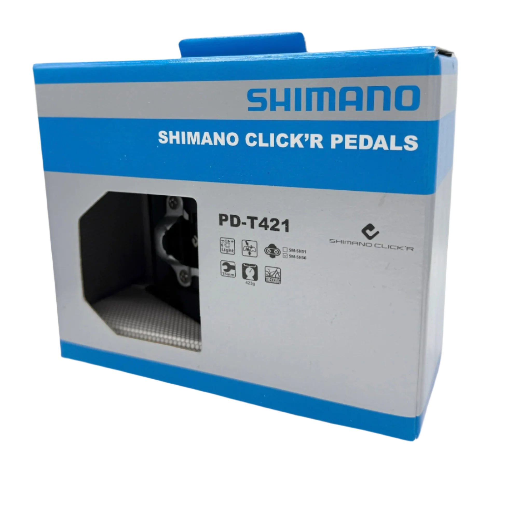 Shimano PD-T421 CLICK'R SPD Trekking Dual-Platform Pedals – Easy Entry & Release