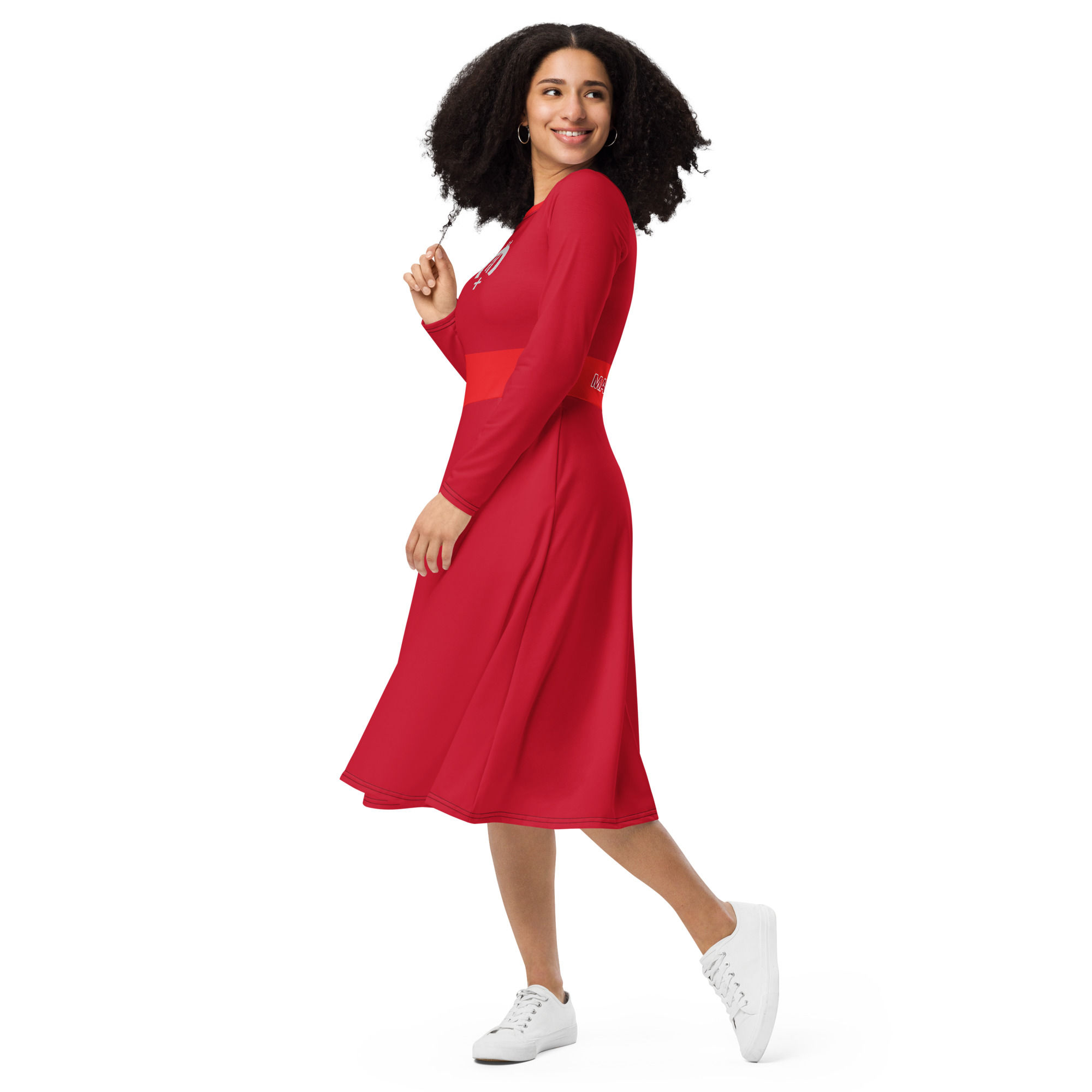 MERCURY long sleeve Red SUM Dress