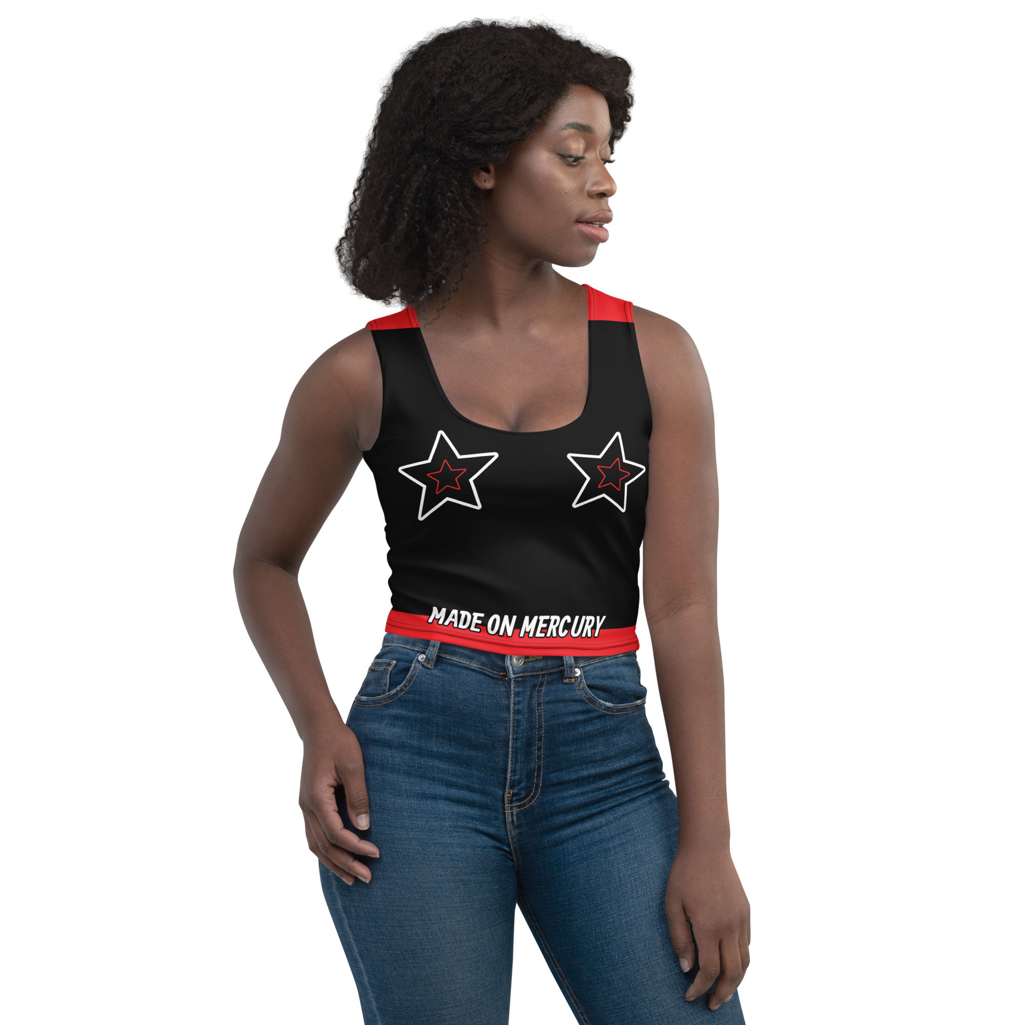 Black & Red Star Tank Top