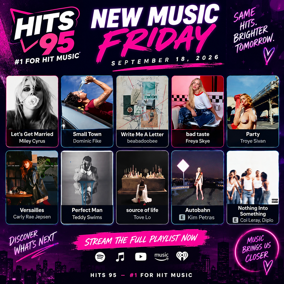 New Music Friday Is Here: 10 Fresh Tracks on HITS 95