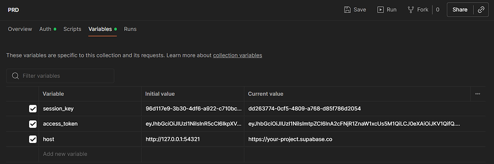 Set up Postman Environment