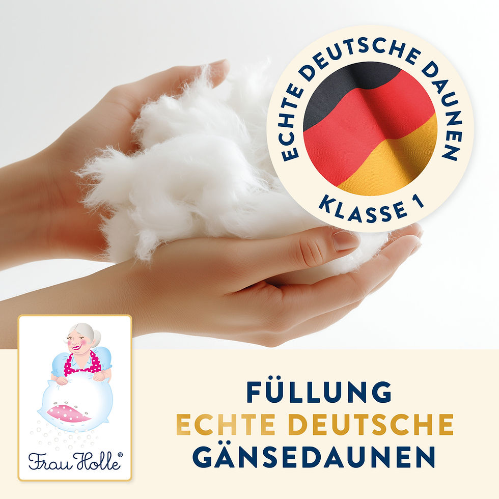 Miniaturbild: Frau Holle Babykopfkissen ''LEICHT'' - 100% Gänsedaunen