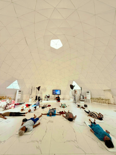 geodesic Buddha hall Osho Home Ashram
