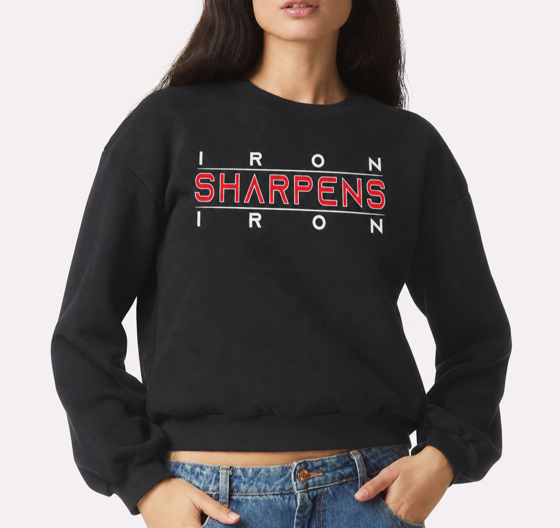 AVC Iron Sharpens Iron Crop Crewneck Sweatshirt