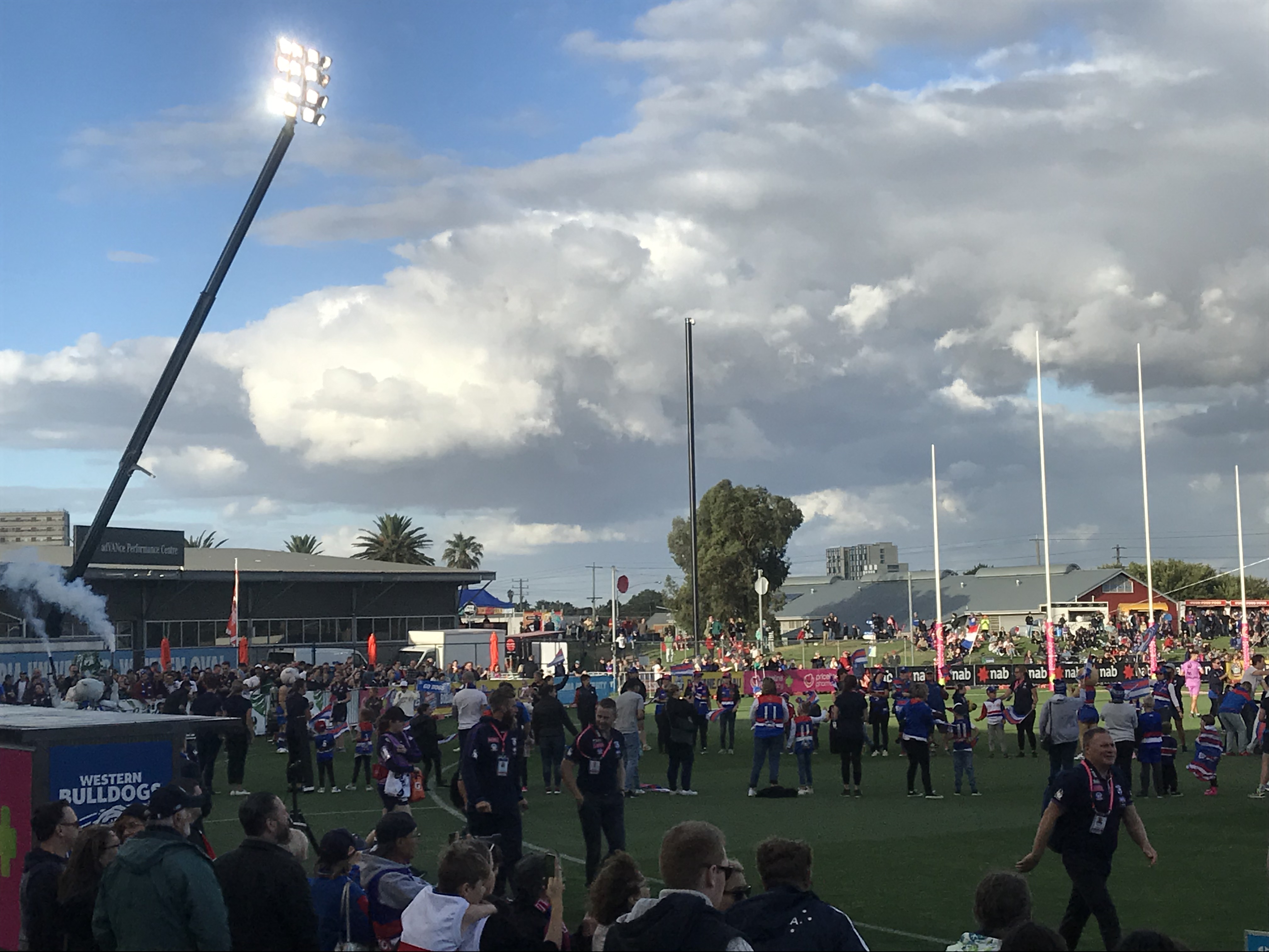 Whitten Oval temporary sports lighting A