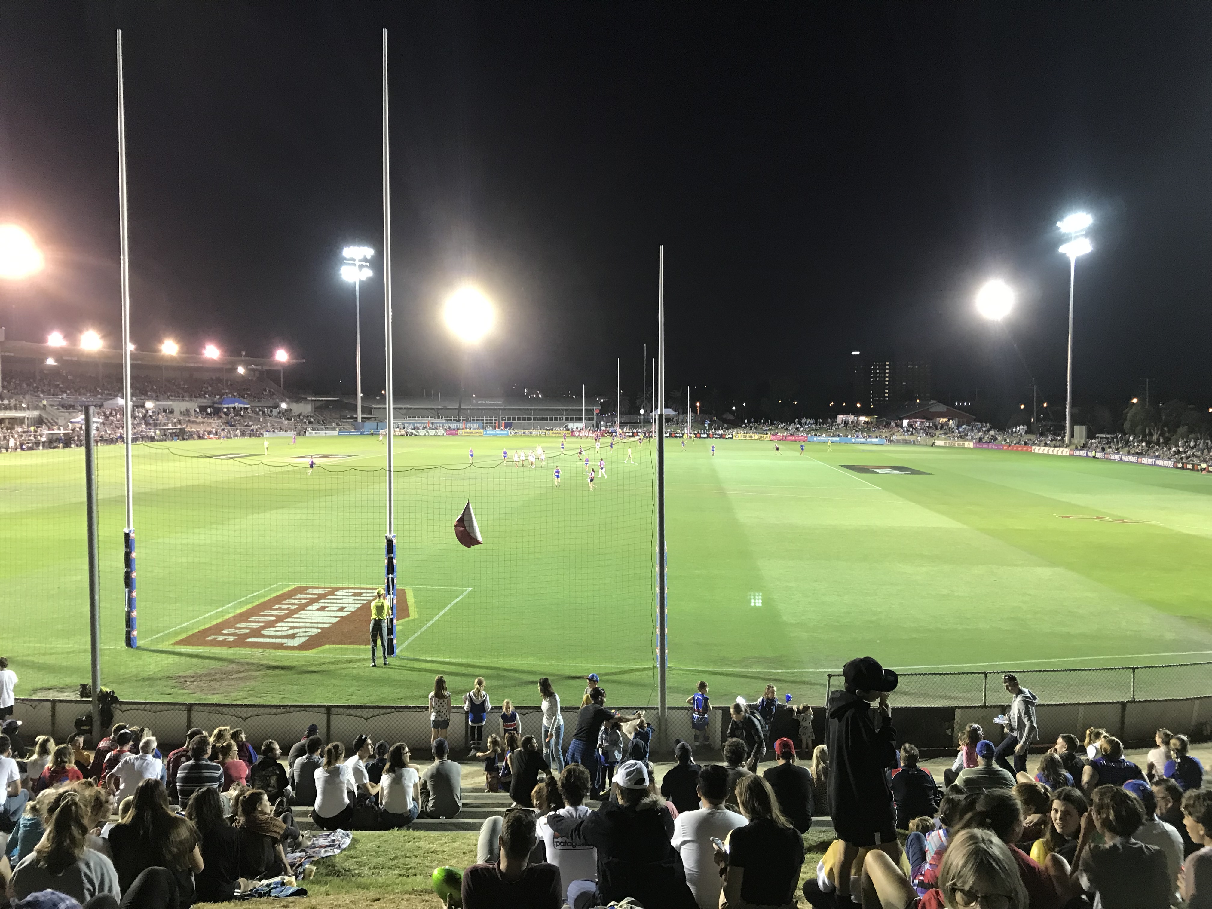 Whitten Oval temporary sports lighting W