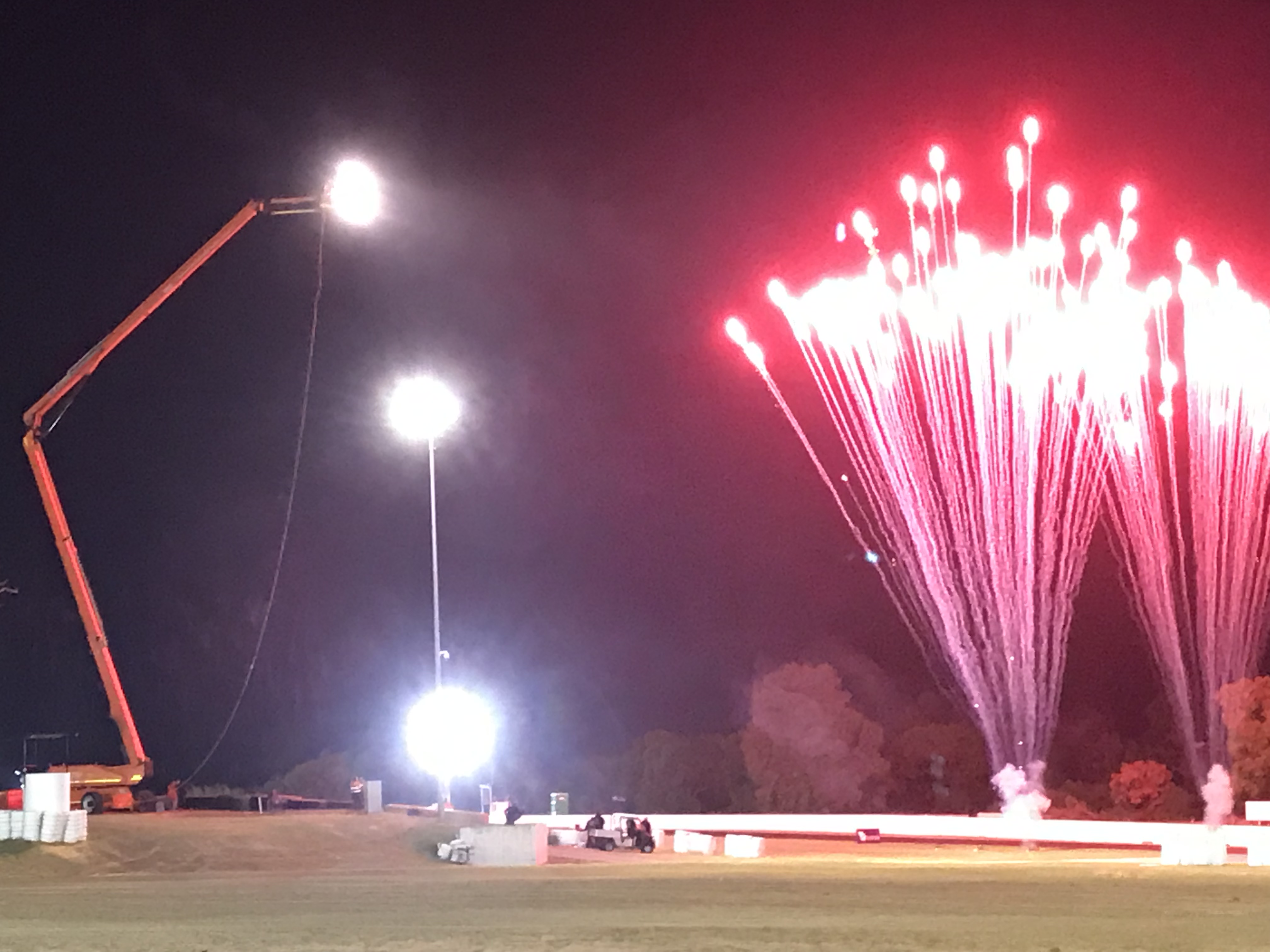 Gigantor in use at Perth supercars night racing temporary l