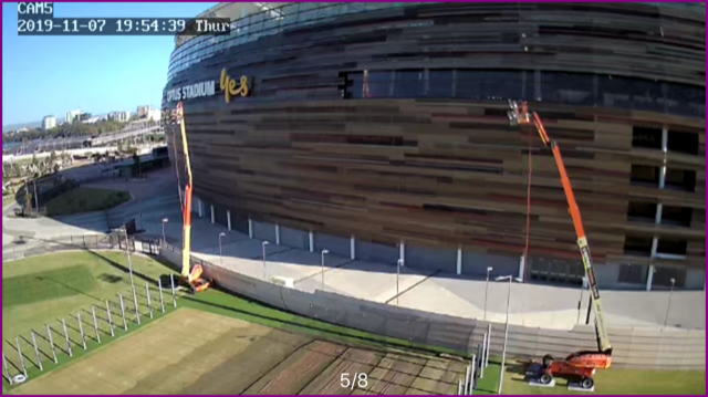 Temporary lighting Optus stadium Perth