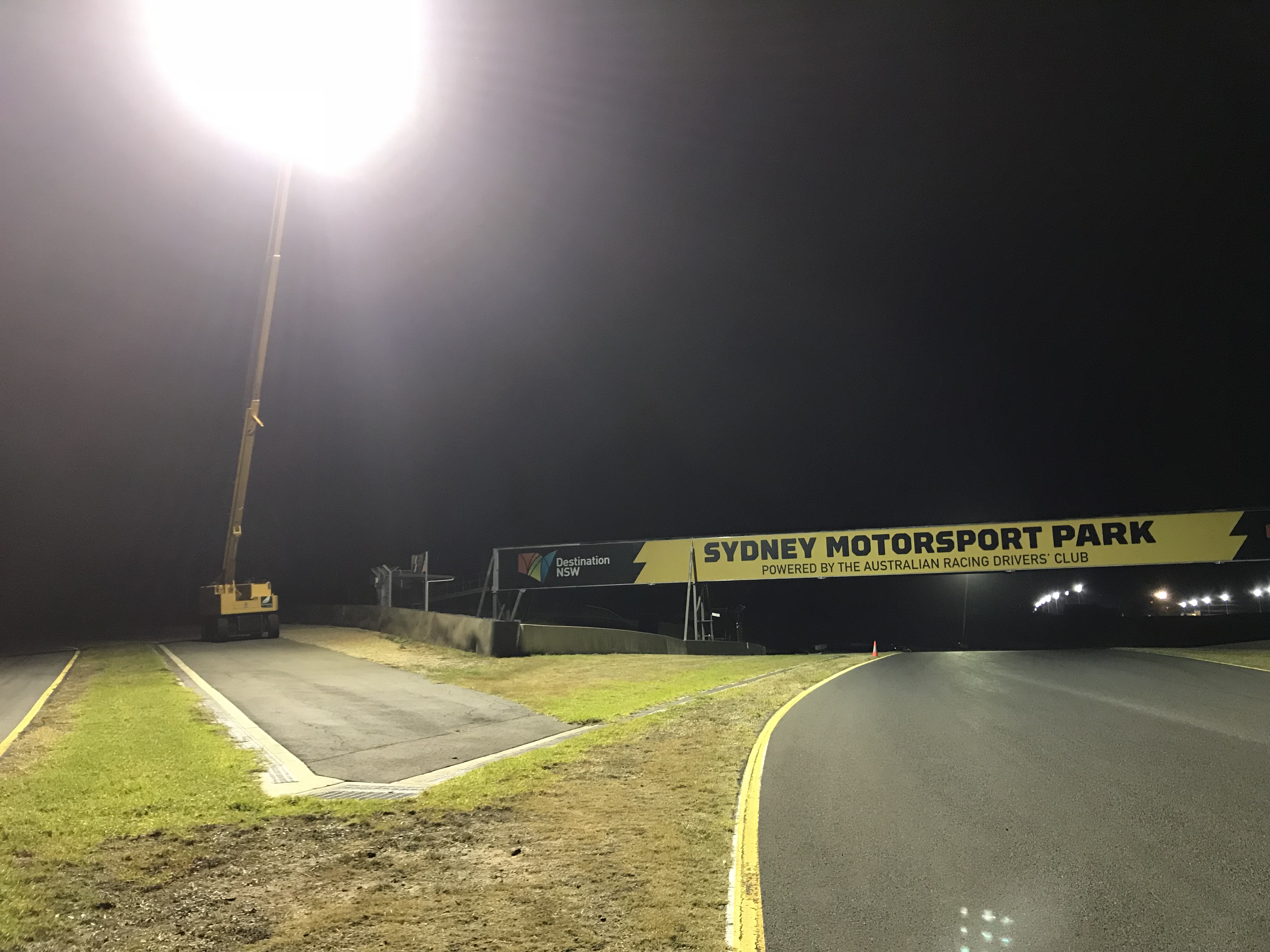 Eastern Creek V8 Supercars lighting trial
