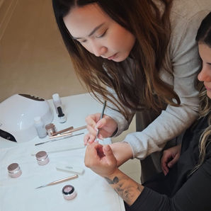 One-on-one AKZENTZ Options Certificate nail class with hands-on practice