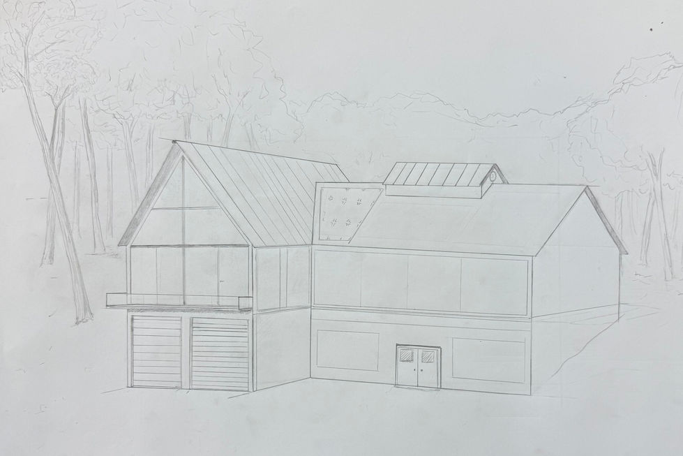 Sustainable House.
14x17 sketch with pencil