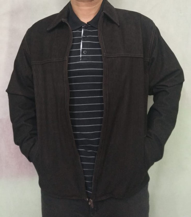 Miniatura: jaqueta de couro escovado