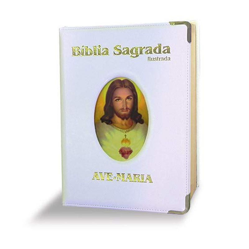 BÍBLIA ILUSTRADA LUXO - GRANDE - BRANCA