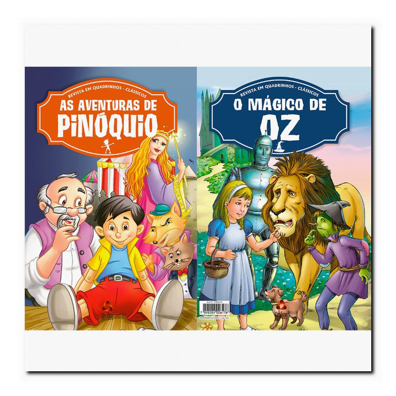 REVISTA EM QUADRINHOS CLÁSSICOS - MÁGICO DE OZ + PINÓQUIO