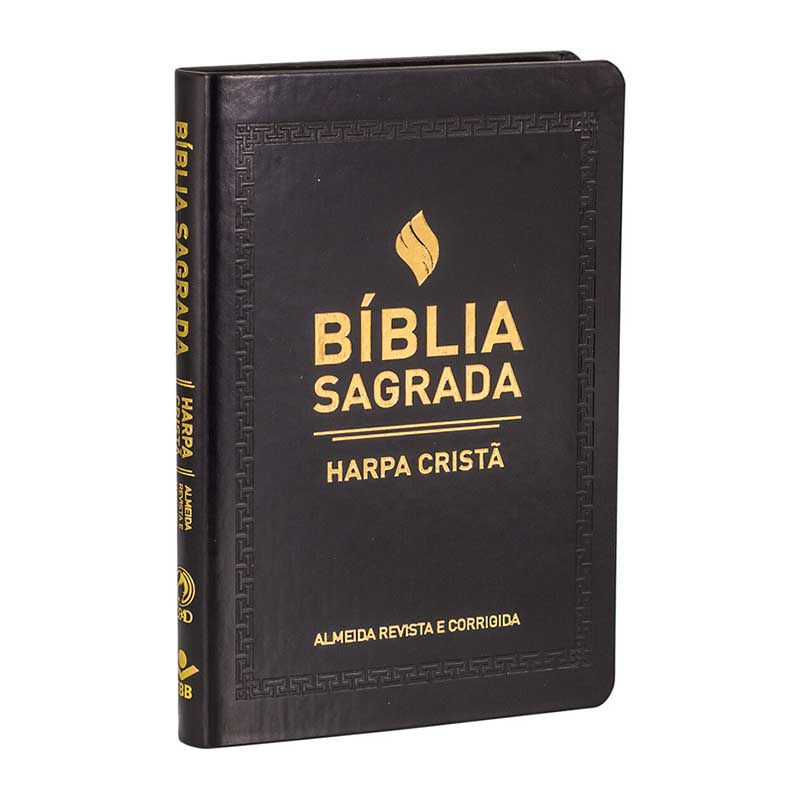 BÍBLIA SAGRADA COM HARPA CRISTÃ - CAPA SINTÉTICA FLEXÍVEL, PRETA: ALMEIDA REV...