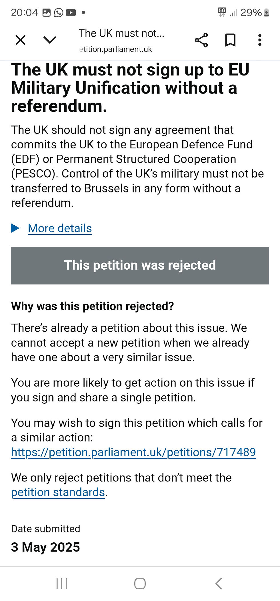Yes 3rd May 2025