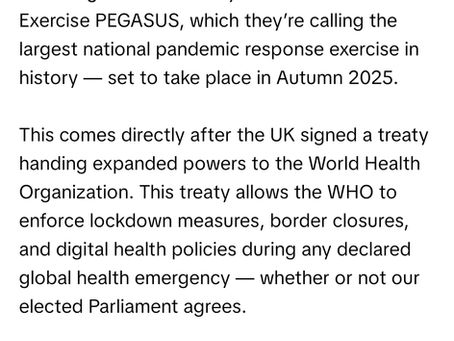 #UK on #Alert #Palantir #Autumn2025 #NHS #Palantir #OneWorldOrder
#Pegasus #PandemicDrill