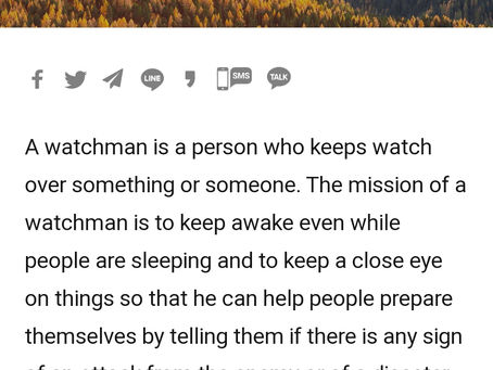 Biblical Watchmen