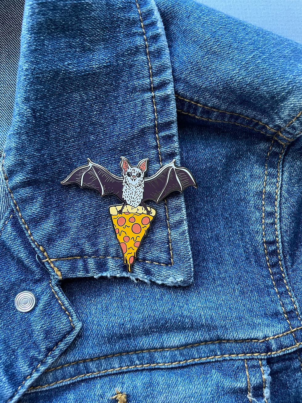 Thumbnail: Pizza Bat Enamel Pin