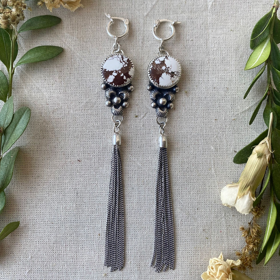 POLAR SKY TASSEL EARRINGS