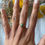 Thumbnail: GOLD & KINGMAN TURQUOISE ROPE RING