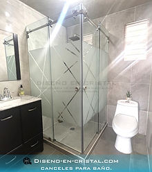 Cancel para baño en escuadra - Sistema Bacalar