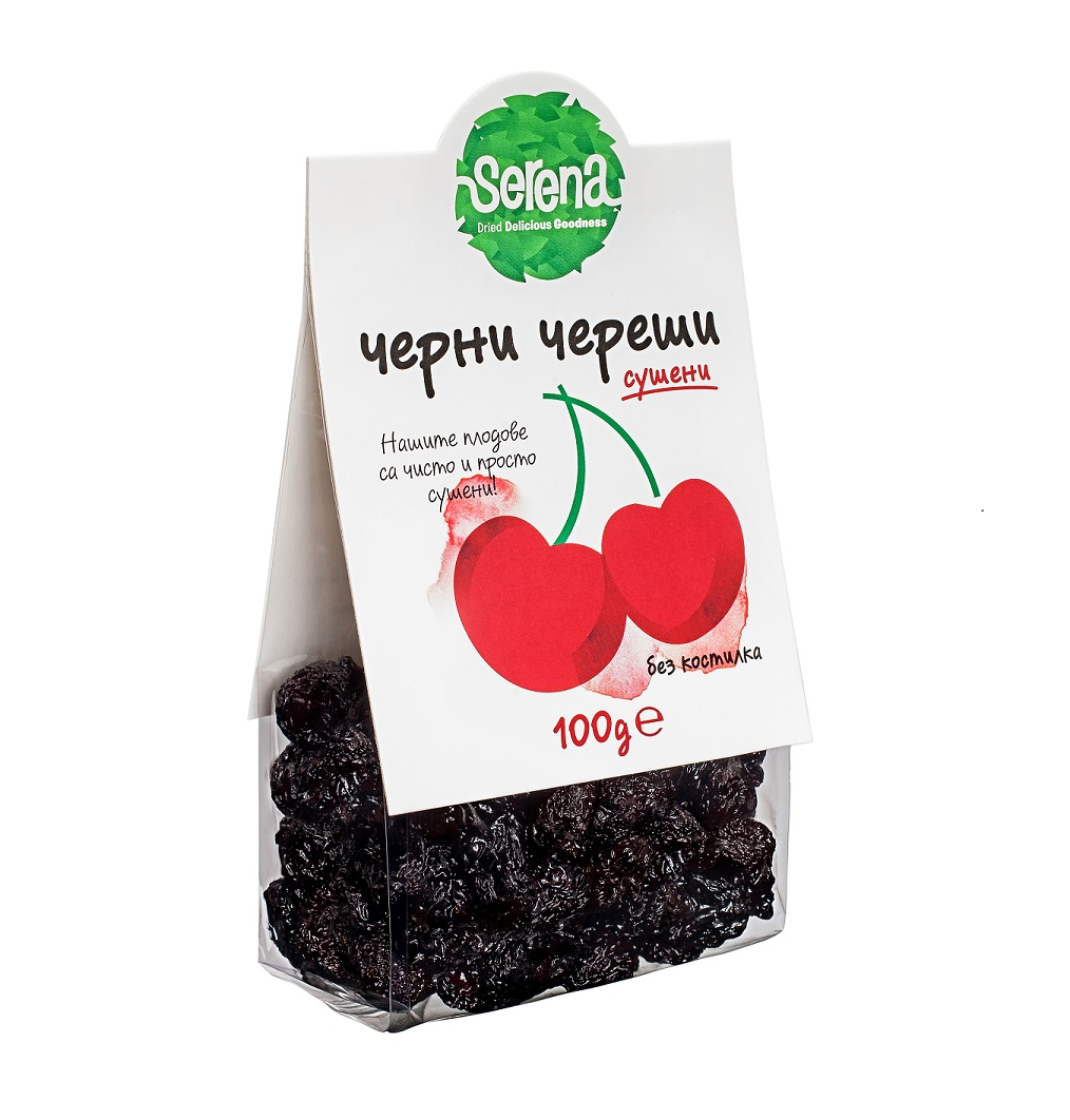 Serena, Dried Sweet Black Pitted Cherries 100g