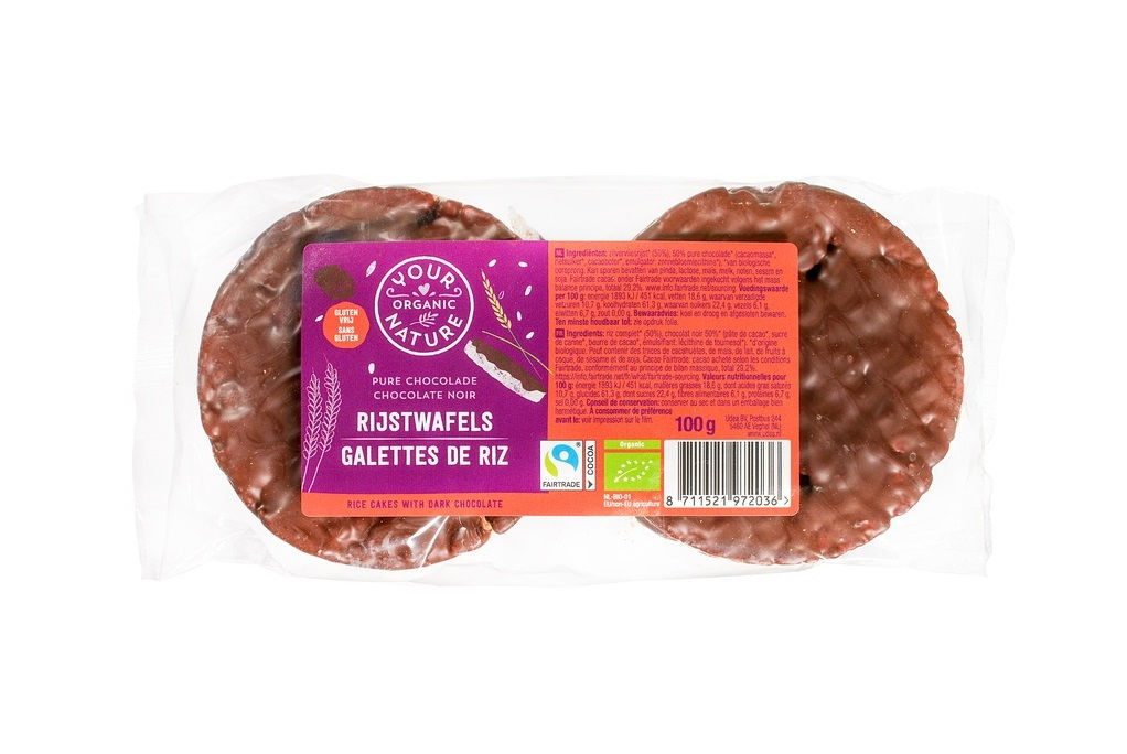 Your Organic Nature, Rice Cakes Dark Chocolate 100G BIO