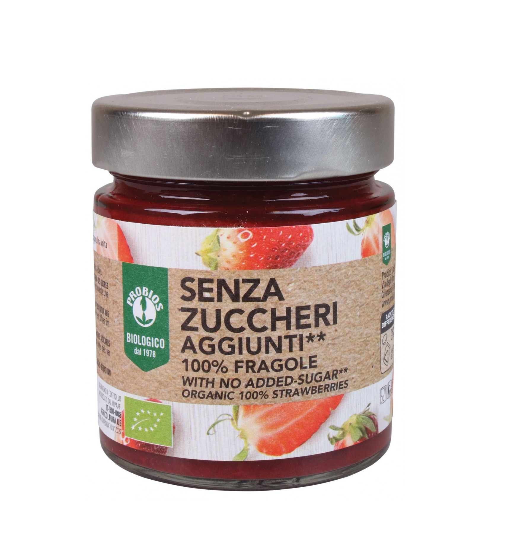 PROBIOS, STRAWBERRY SPREAD NO ADDED SUGAR 215G BIO