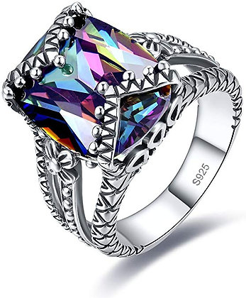 RAINBOW TOPAZ ANTIQUE STYLE RING