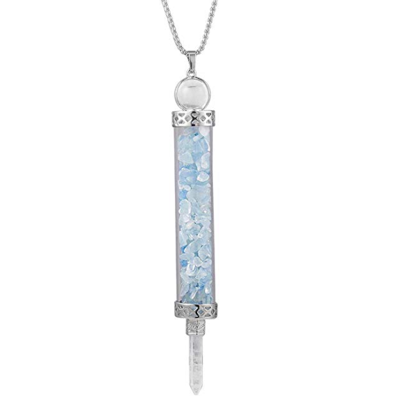 Thumbnail: WISH-GRANTING HEALING STONE PENDULUM NECKLACE