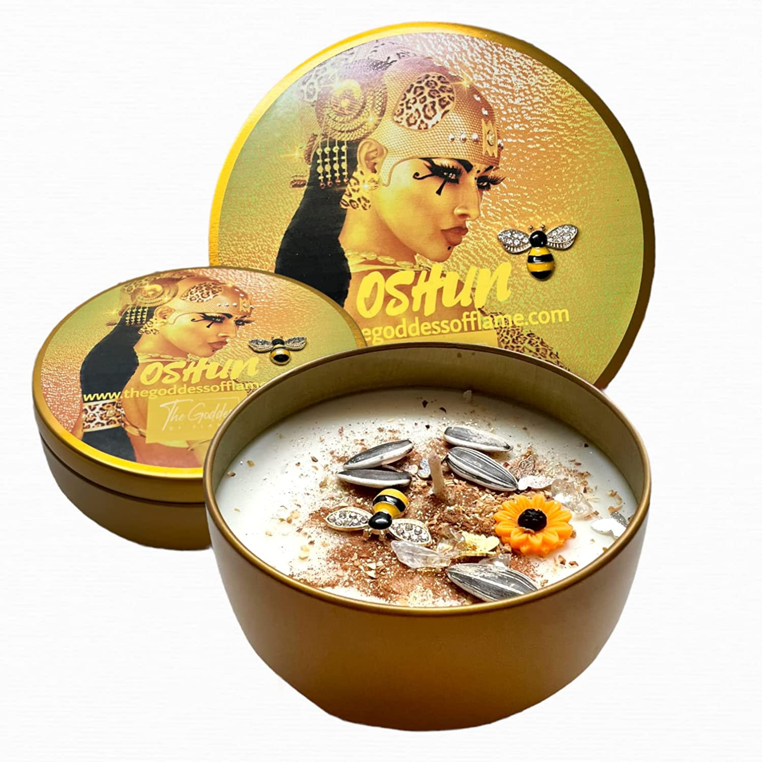 GODDESS OSHUN OFFERING SPELL CANDLE | Haunted Dolly's
