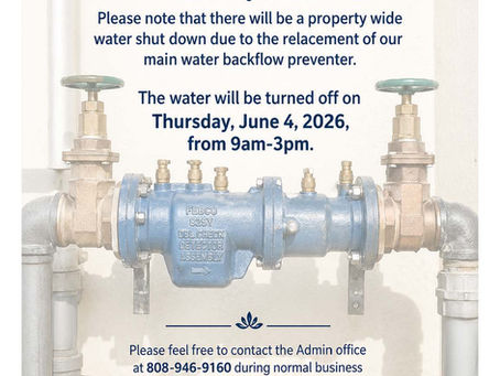 Property Wide Water Shutdown 6/4/2026