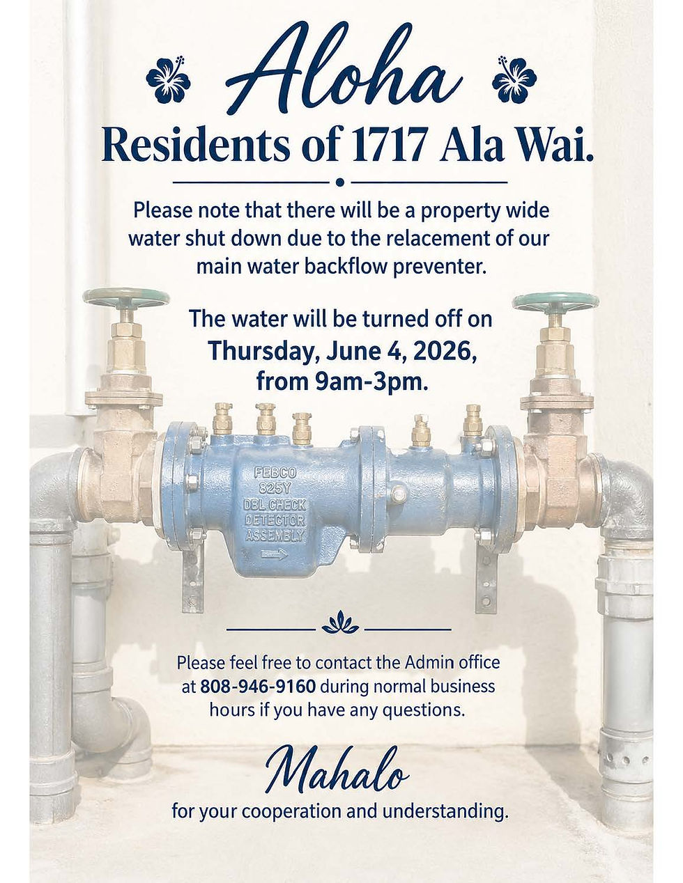 Property Wide Water Shutdown 6/4/2026