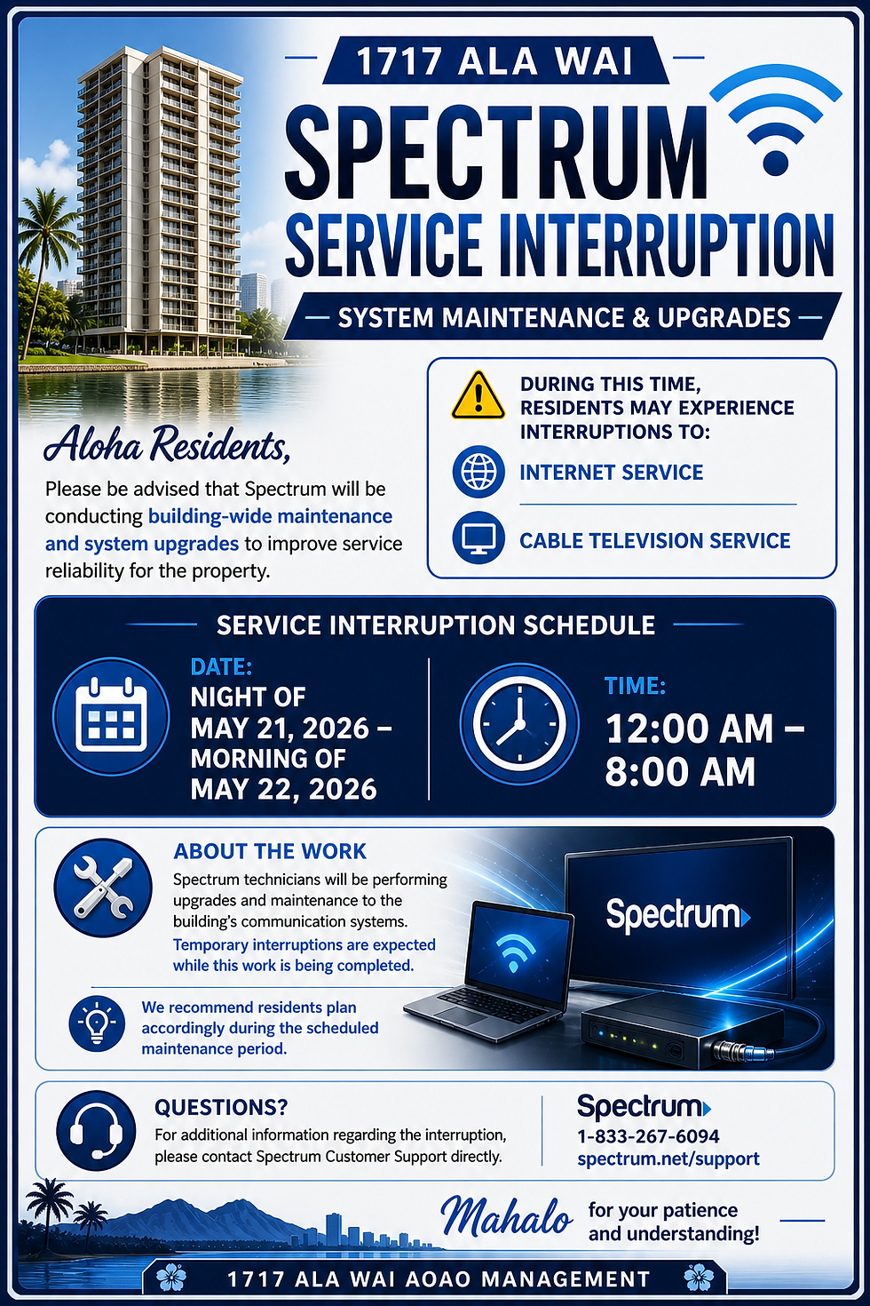 Spectrum Service Interruptiom