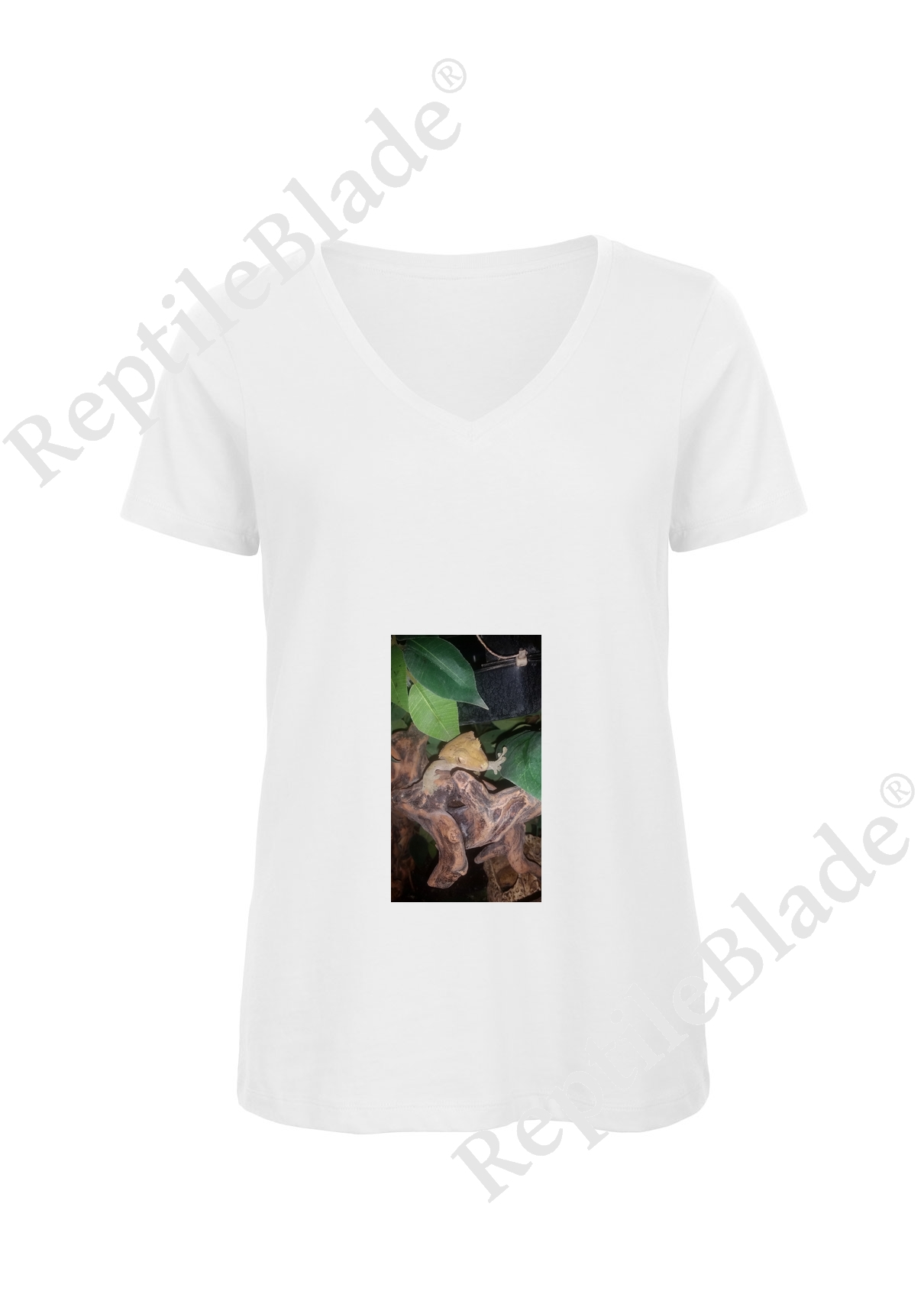Miniature T-shirt femme col v "Lilo tortues"