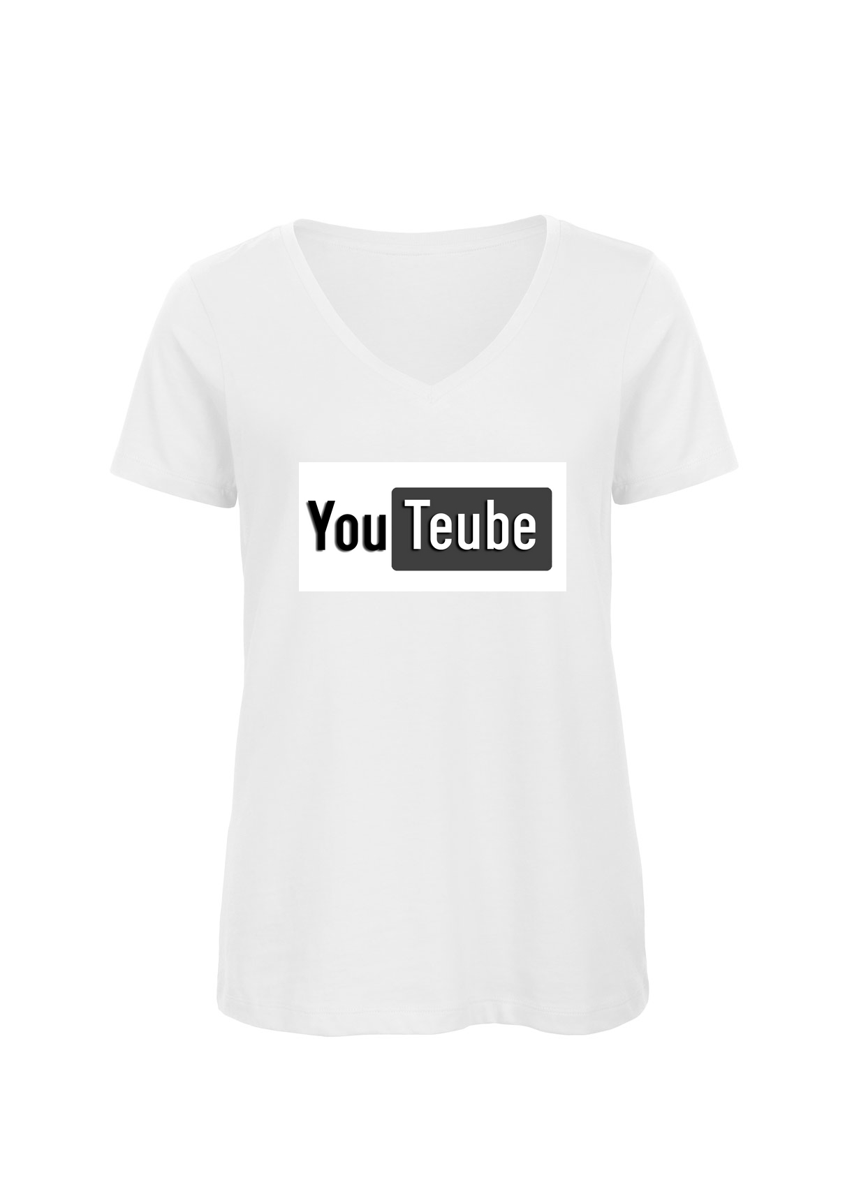Miniature T-shirt femme col v "youteube"