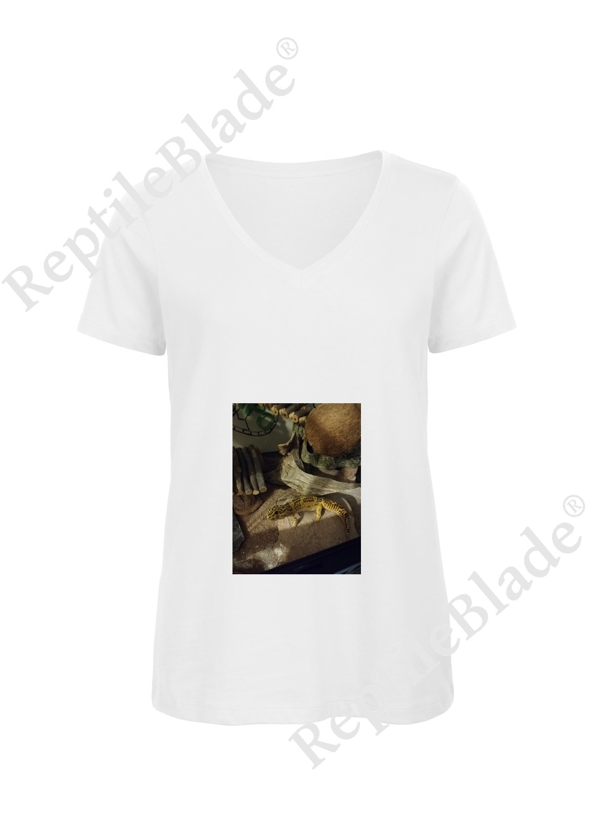 Miniature T-shirt femme col v "Lilo tortues"