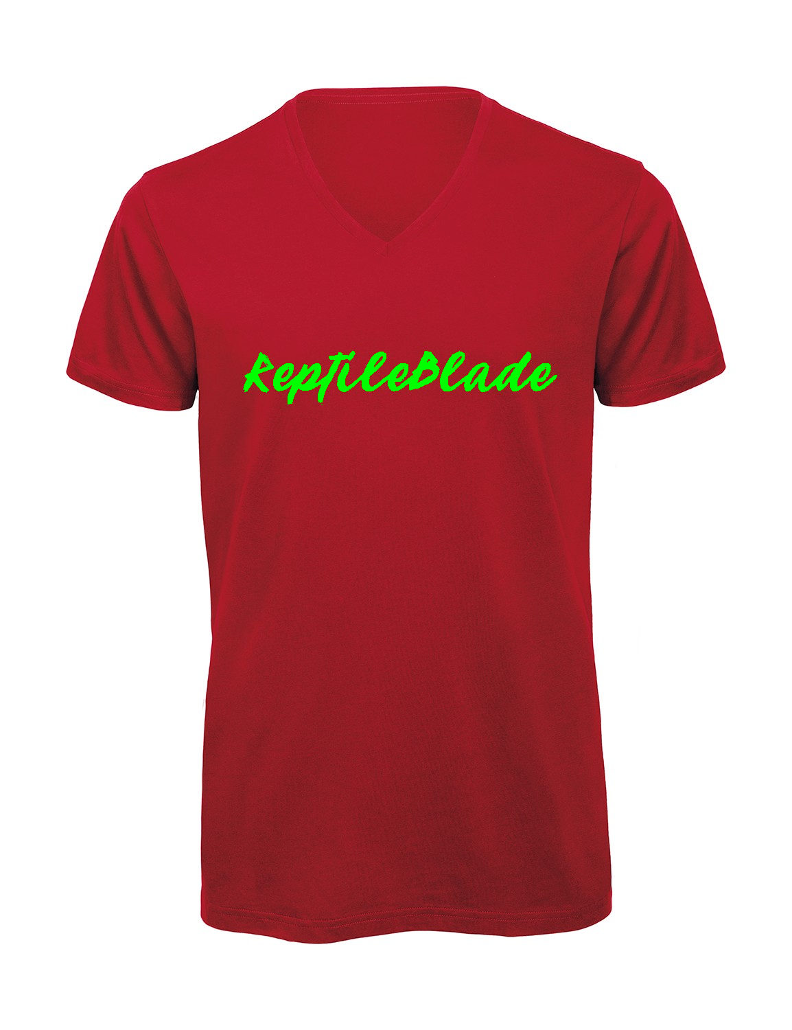 Miniature T-shirt homme col v "Reptileblade"
