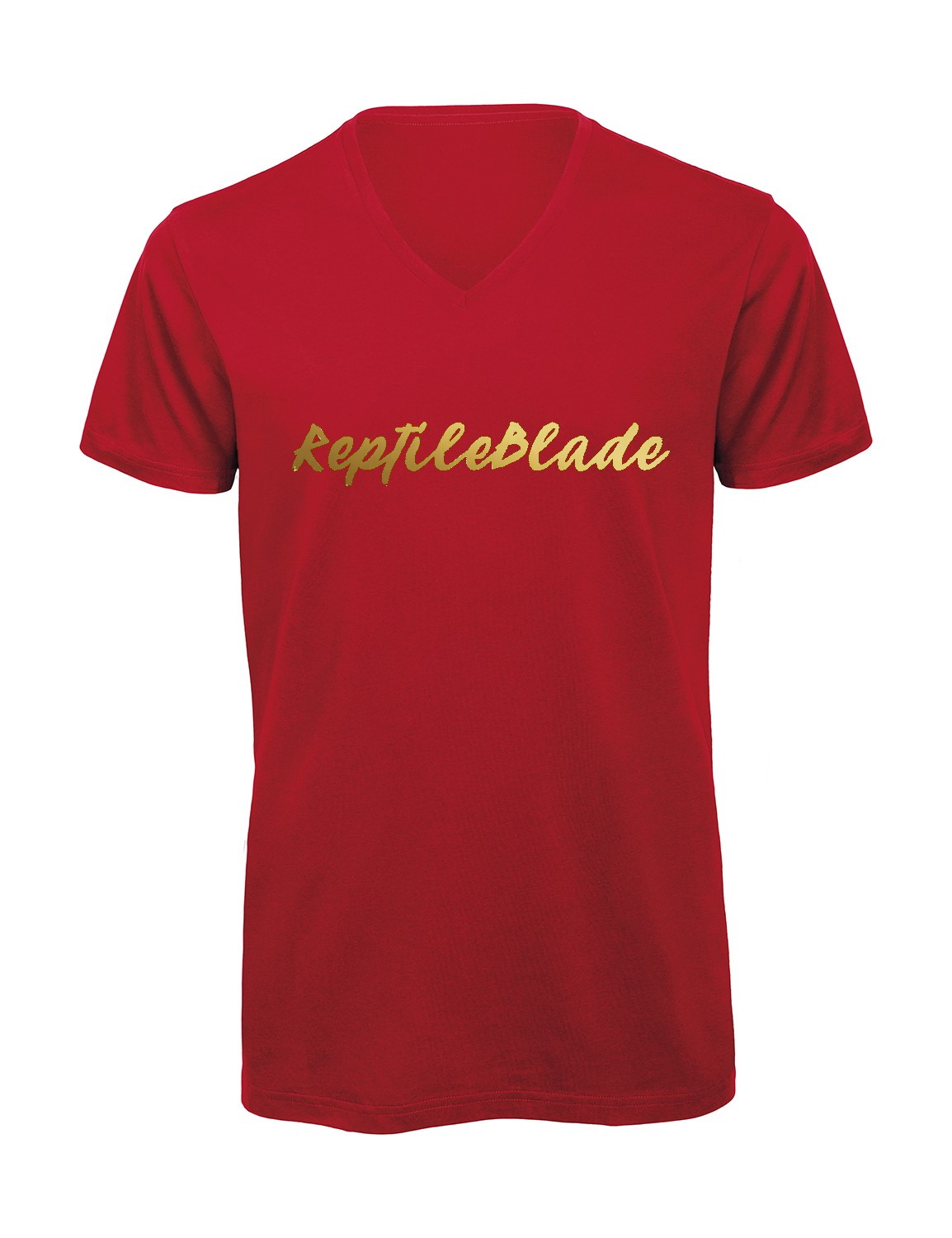 Miniature T-shirt homme col v "Reptileblade"