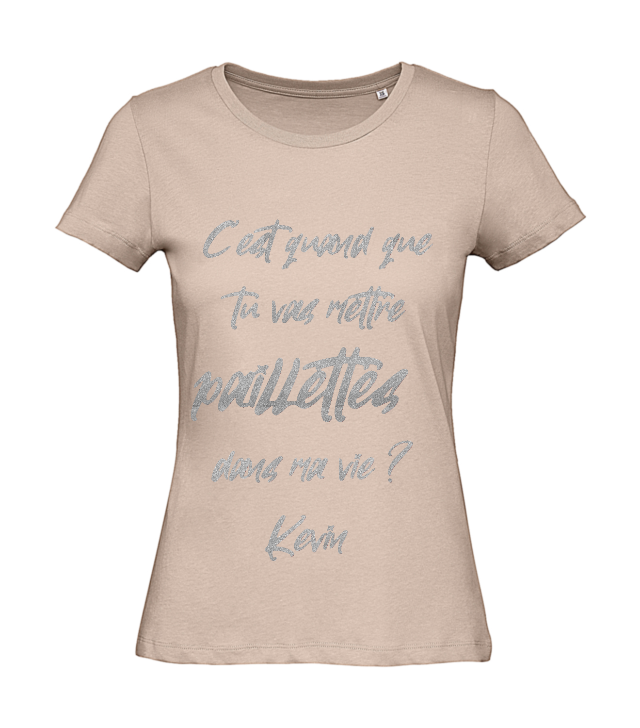 Miniature T-shirt femme "C'est quand que tu vas mettre des paillettes dans ma vie"
