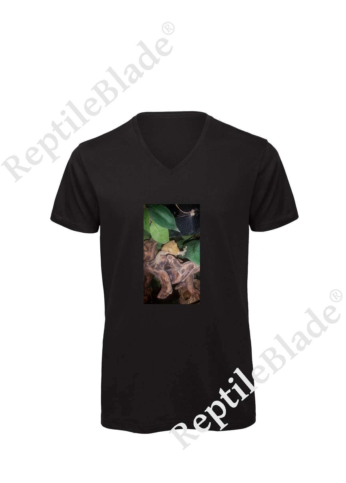 Miniature T-shirt homme col v "Lilo tortues"