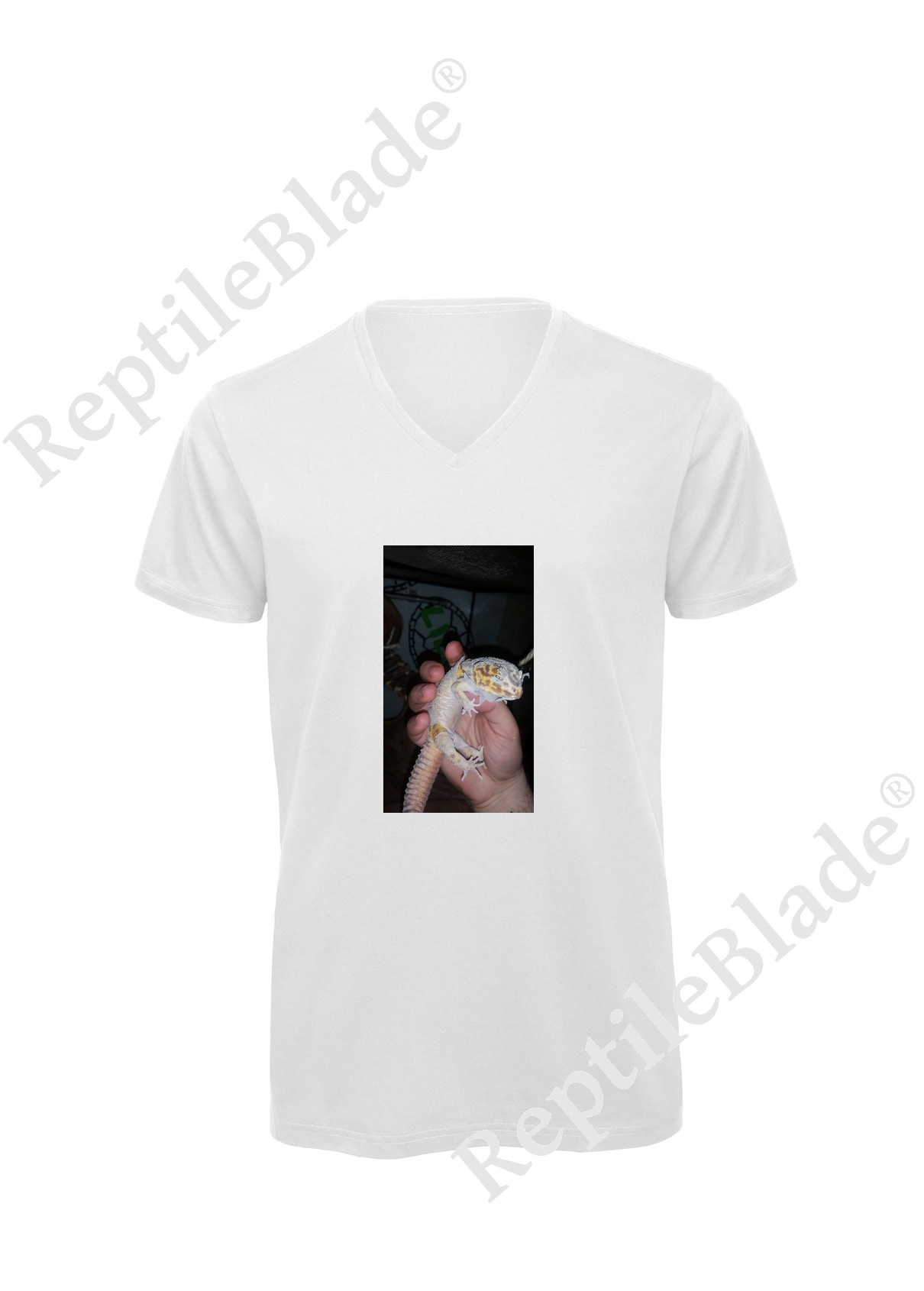 Miniature T-shirt homme col v "Lilo tortues"