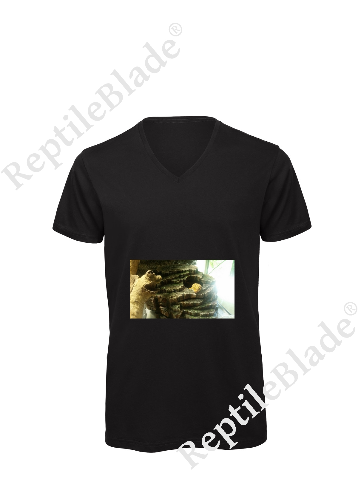 Miniature T-shirt homme col v "Lilo tortues"