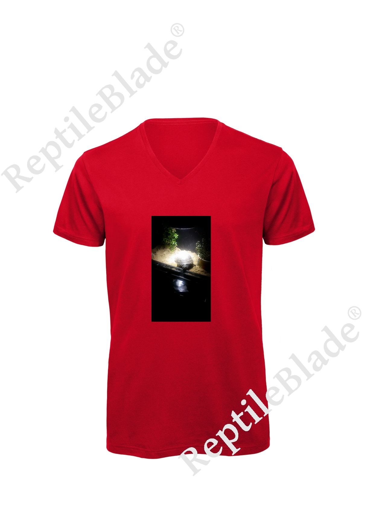 Miniature T-shirt homme col v "Lilo tortues"